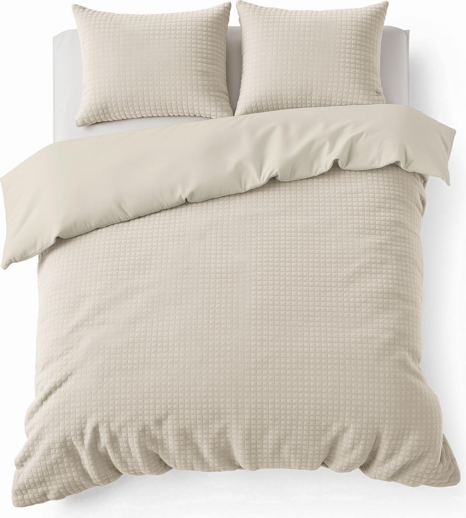 Sleeptime Check Teddy Beige 200 x 200/220 cm Zdjęcie produktu 