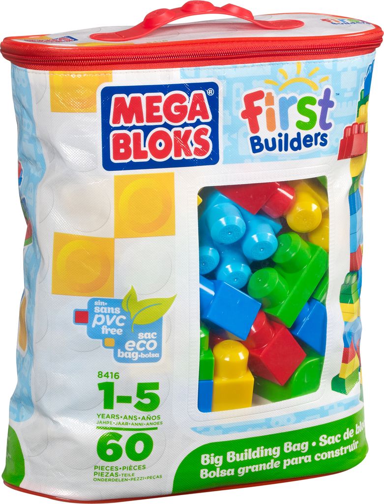 Mega Bloks Big ECO sáček kostek modrý Obrázek produktu 51