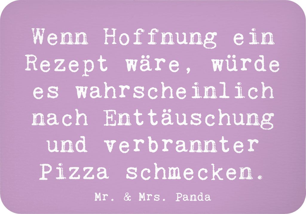 Mr. & Mrs. Panda magnet Spruch Hoffnung in schwierigen Zeiten - Lavendeltraum - Geschenk, whiteboardmagnet, zettelhalter, Motivation, Kühlschrankm...