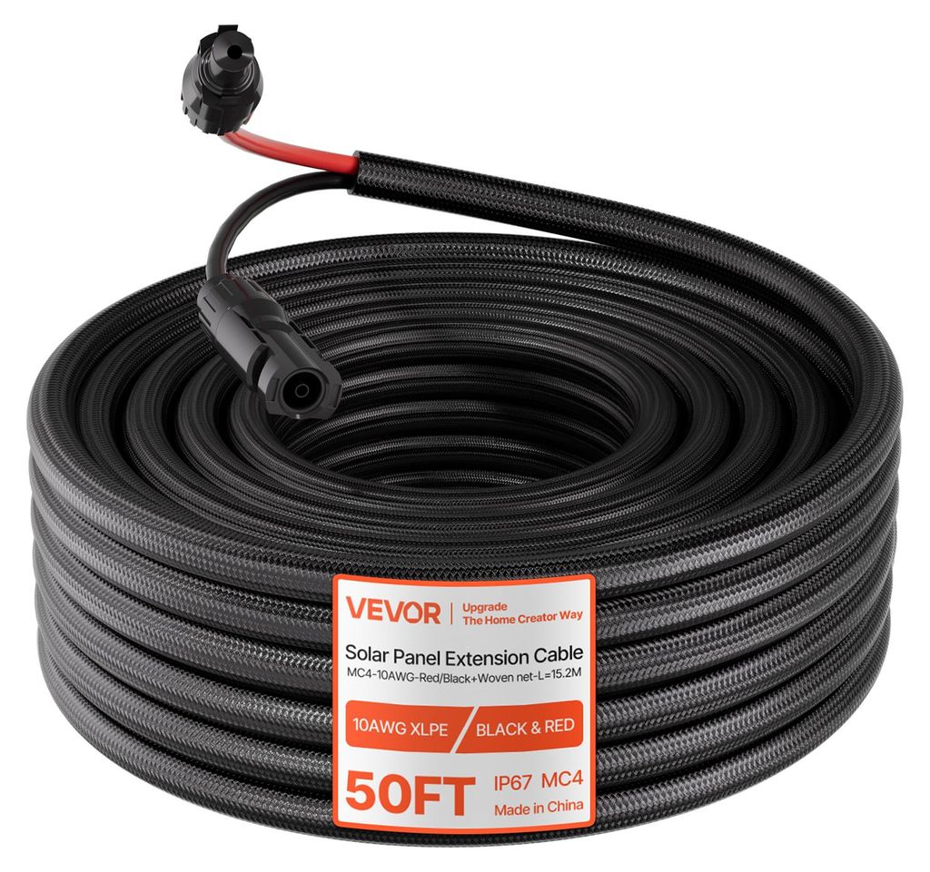 Cavo di prolunga solare VEVOR da 15,2 m, 10 AWG, cavo di Immagine del prodotto 