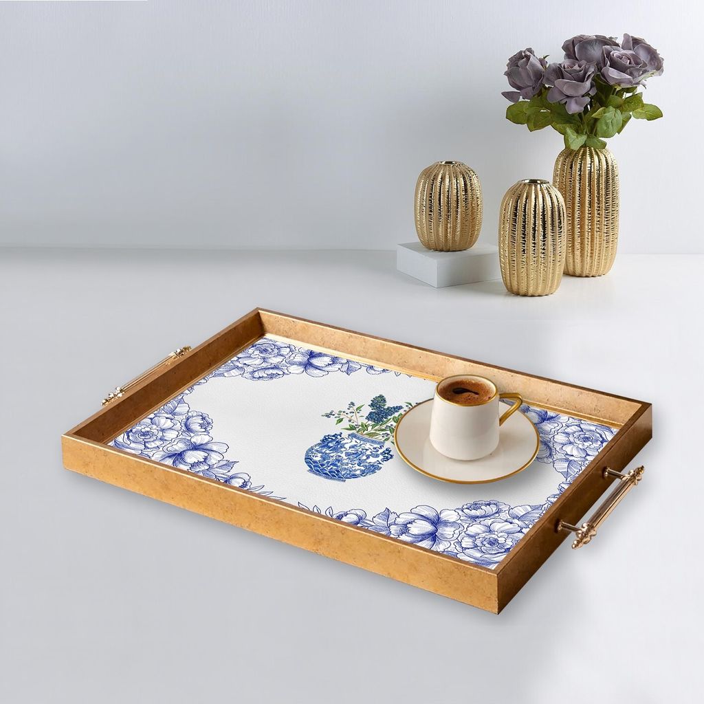 Evila Originals, TPEA9908, Tablett, Mehrfarbig, 100 % GLAS, 50 x 29 x 3,5 cm