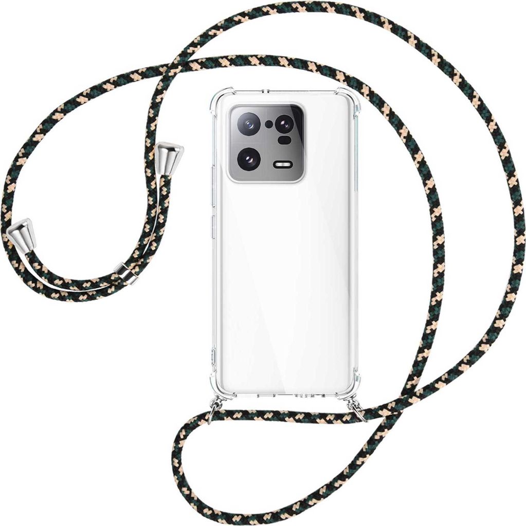 Handykette Backcover-Schutzhülle mit Band (Metall silberfarben) für Xiaomi 13 Pro (6.73'') - camouflage