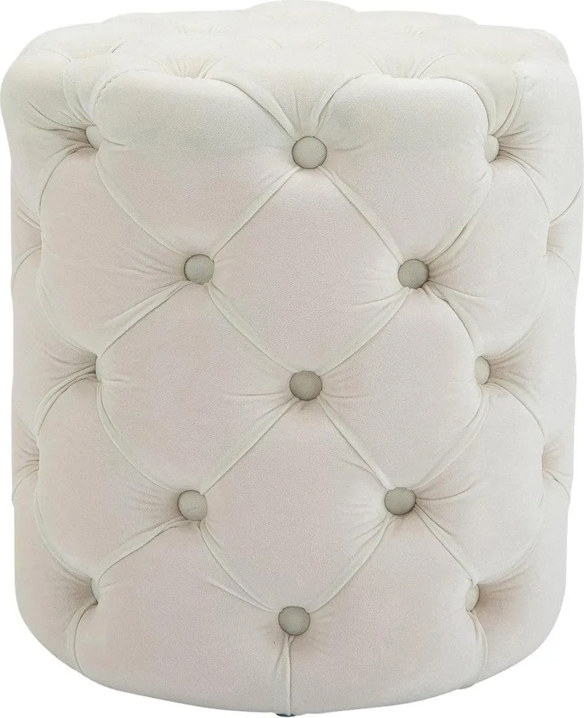 Pouf Chesterfield Velluto Moderno - Poggiapiedi Easy-Clean Luxury