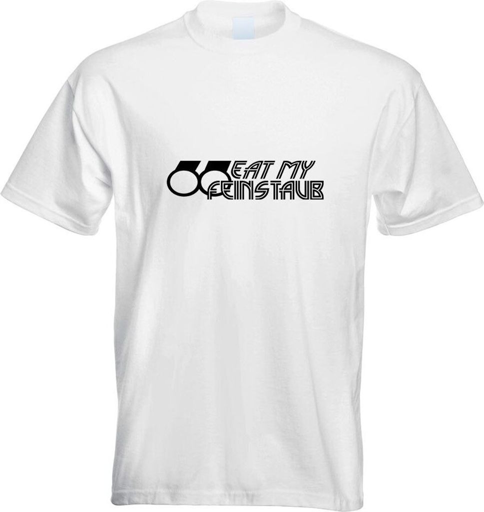 Kiwistar - T-Shirt - Weiss - Eat My Feinstaub Motiv Bedruckt Funshirt Design Print - mit Motiv Bedruckt - Funshirt Design - Sport - Freizeit - Herr...
