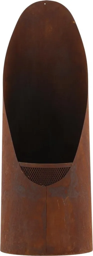 Cheminée Extérieure Bastian Acier Orange Rouille - Foyer Design Robuste