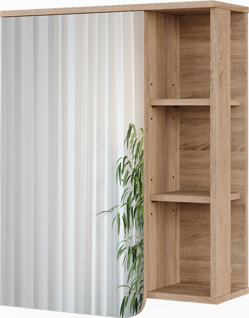 Vicco Spiegelschrank Karen, 60 x 75 cm, Sonoma/Blau