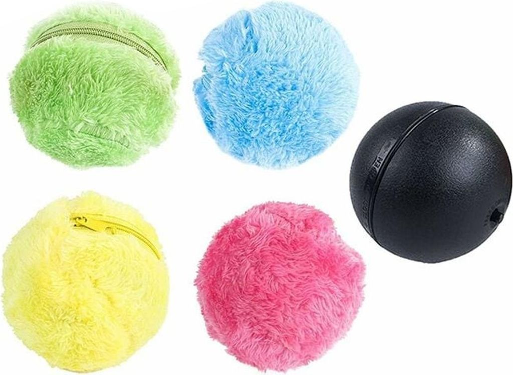 Magischer Ball für Hunde, Katzenball, aktiver Rollball für Hunde, 1 Set elektrischer Plüschbälle, 360 Grad interaktives Spielzeug, stimuliert d...