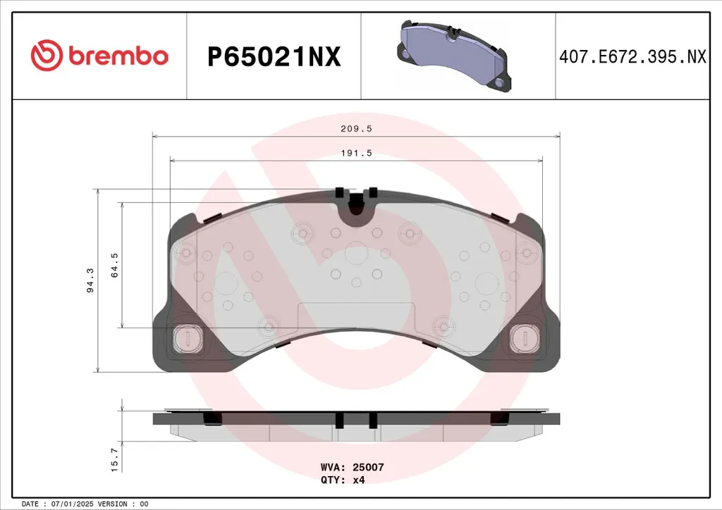 Plaquettes de frein VW Touareg Brembo P65021NX : stop aux sifflements