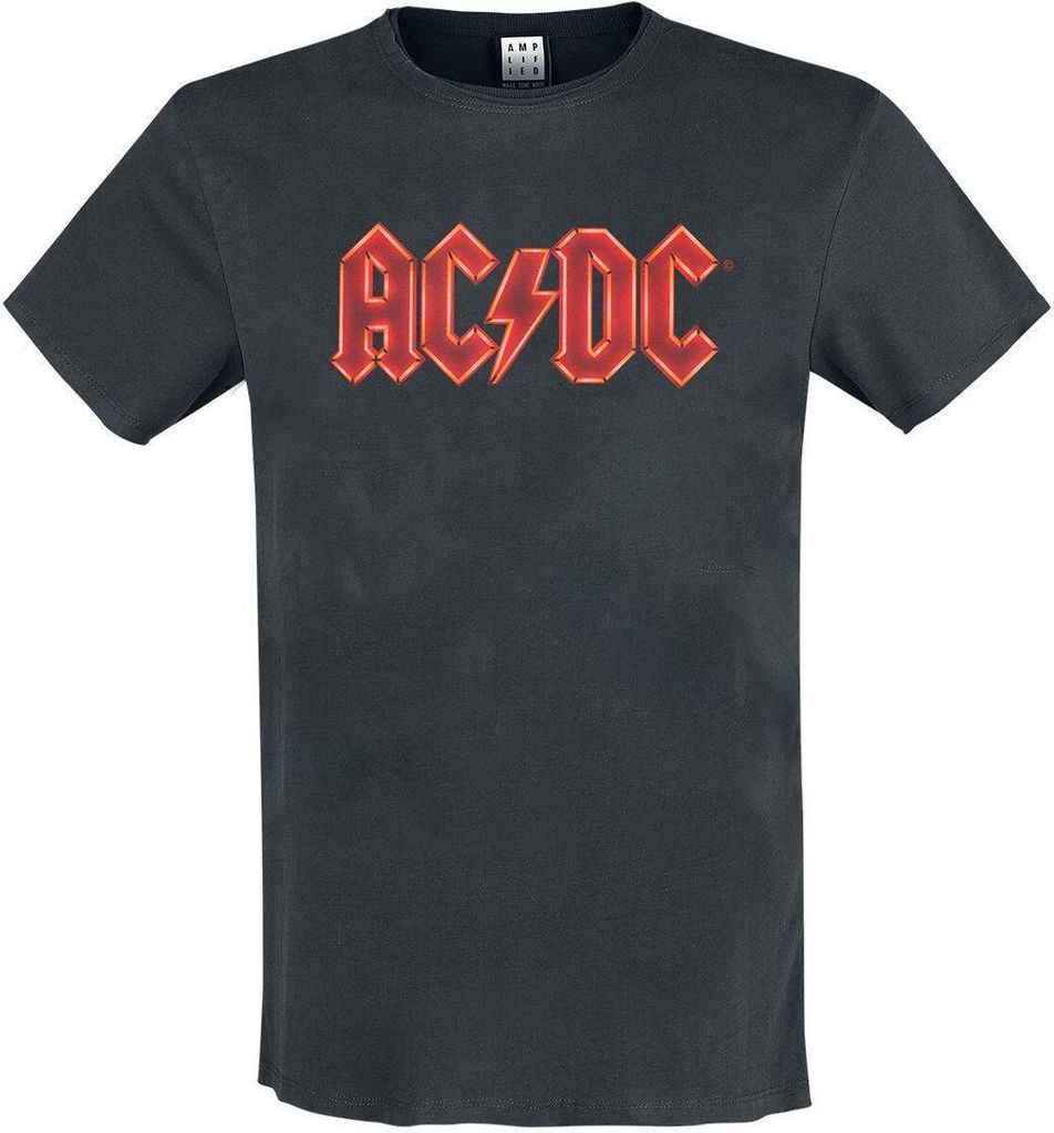 Amplified - "I Power Up" T-Shirt Logo für Herren/Damen Uni GD1457 (XXL) (Holzkohle)