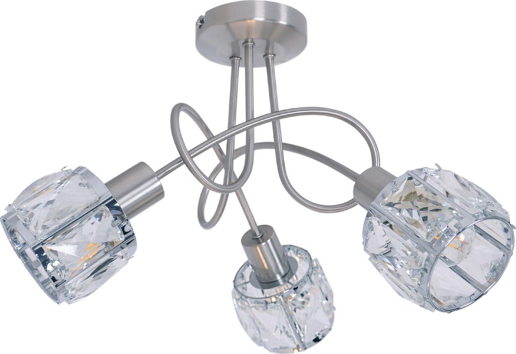 Näve Leuchten Spot JOSEFA mit Spot JOSEFA mit Spots - 3er LED-Spot E14 Filament "JOSEFA", Strahler im Retro Style, aus Metall und Glas in stahl-bl...