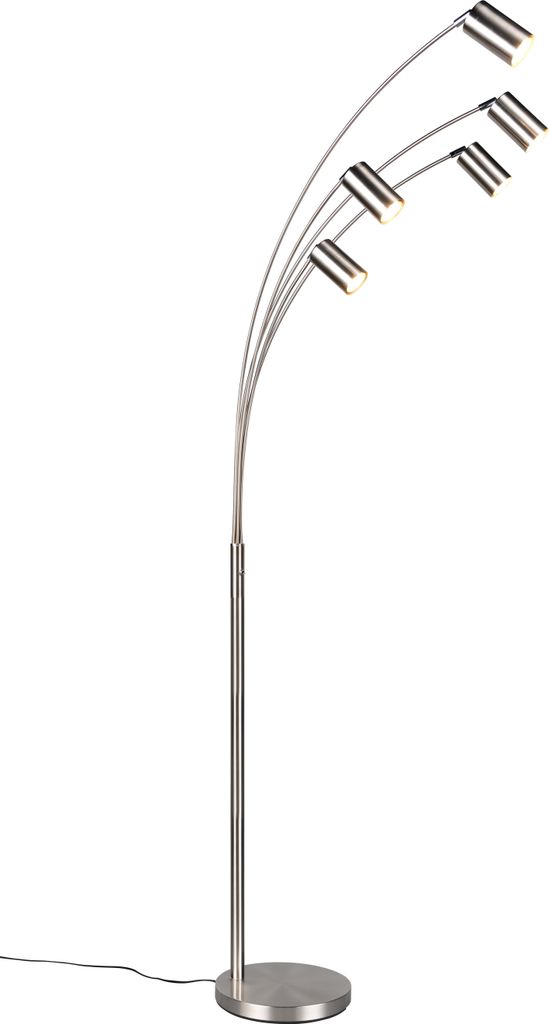 TRIO-Leuchten Stehleuchte MARLEY DH 28x200 cm silber Stehlampe