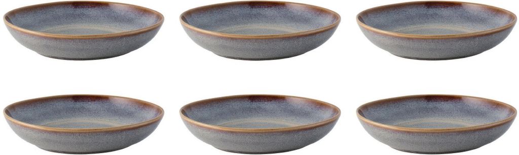 like. by Villeroy & Boch Lave Beige 6er Set Bowl Müslischalen flach 21x22cm Stei