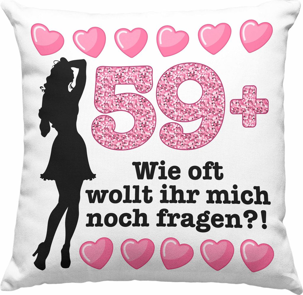 Trendation - 60. Geburtstag Frauen Deko-Kissen mit Füllung 40x40 Geschenk Geschenkidee 60er Geburtstag Spruch Perfektion Mama Mutter Lustiger Spru...