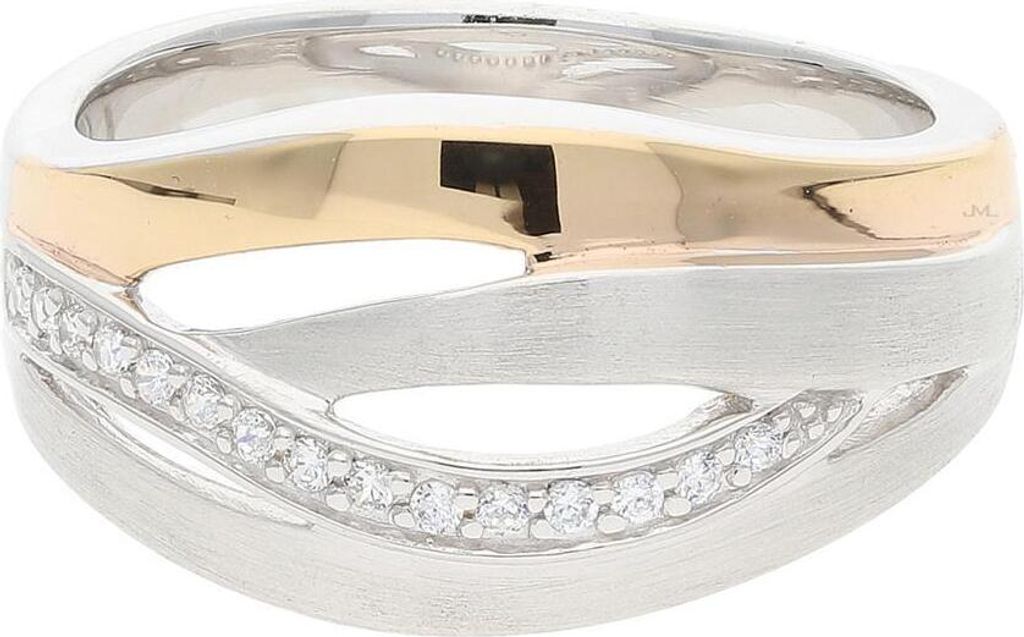 JuwelmaLux Ring 925 Silber Roségold plattiert Zirkonia JL20-07-1101 G54