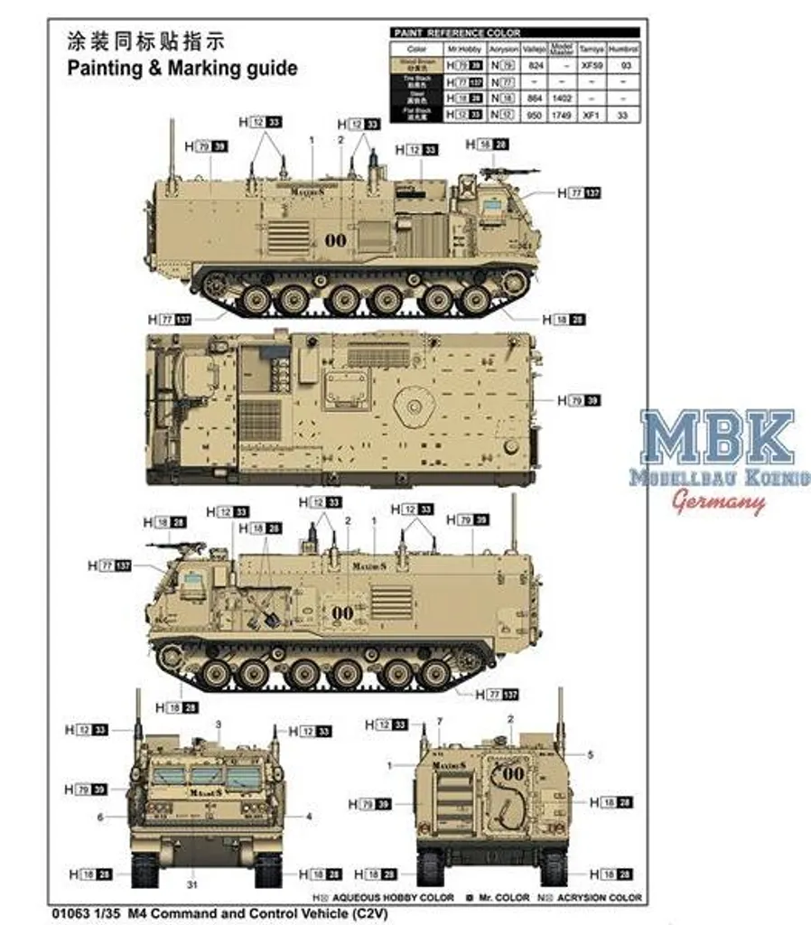 Maquette M4 C2V Trumpeter 1/35 ajustement parfait sans masticage - 4