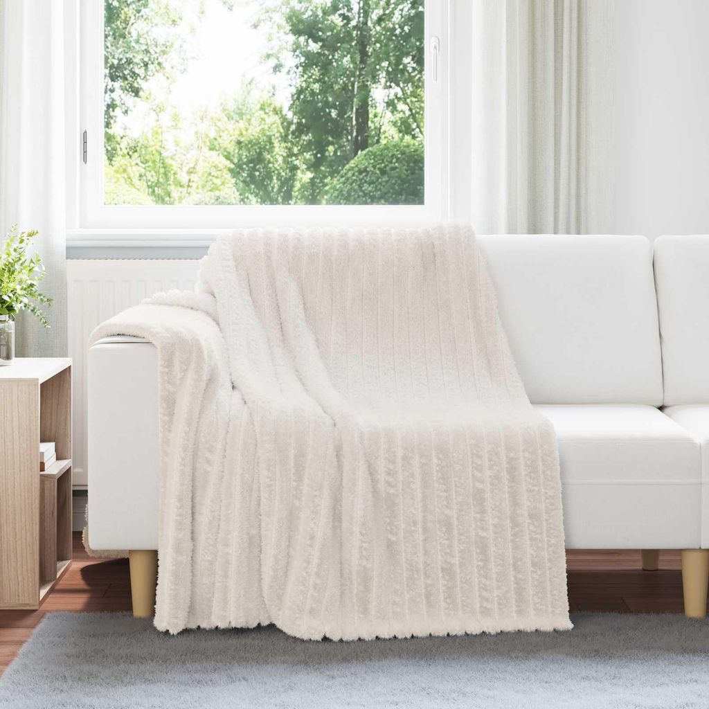 "2026 Moderne" Überwurfdecke Creme 200 x 150 cm Fleece - Decken CJG475905