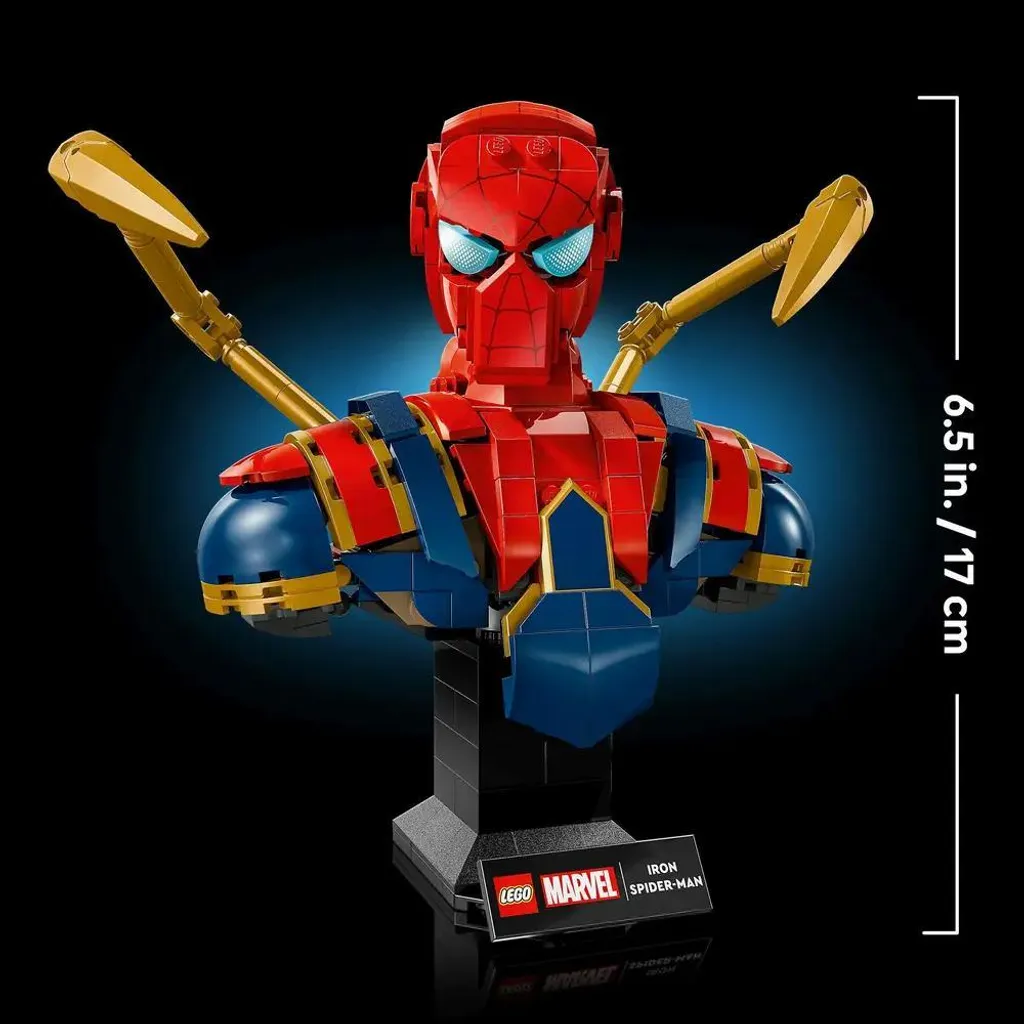 Buste Iron Spider-Man LEGO 76326 Figurine à Construire Marvel Adultes - 14
