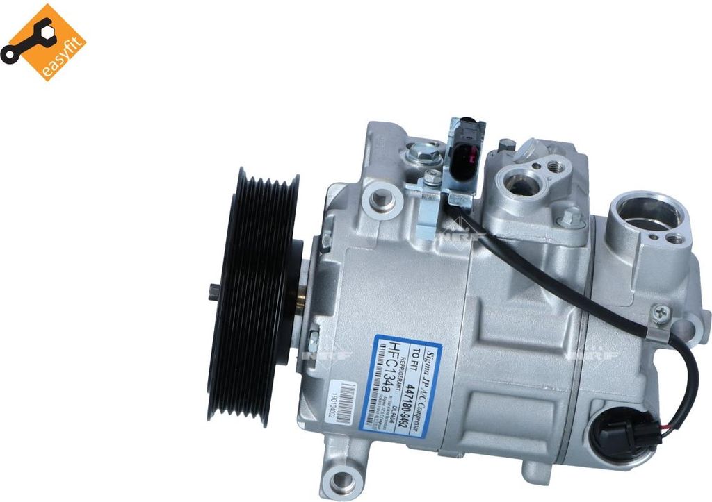 Klimakompressor 12 V Ø 110 mm 6SEU12C NRF passend für u.a. AUDI A4