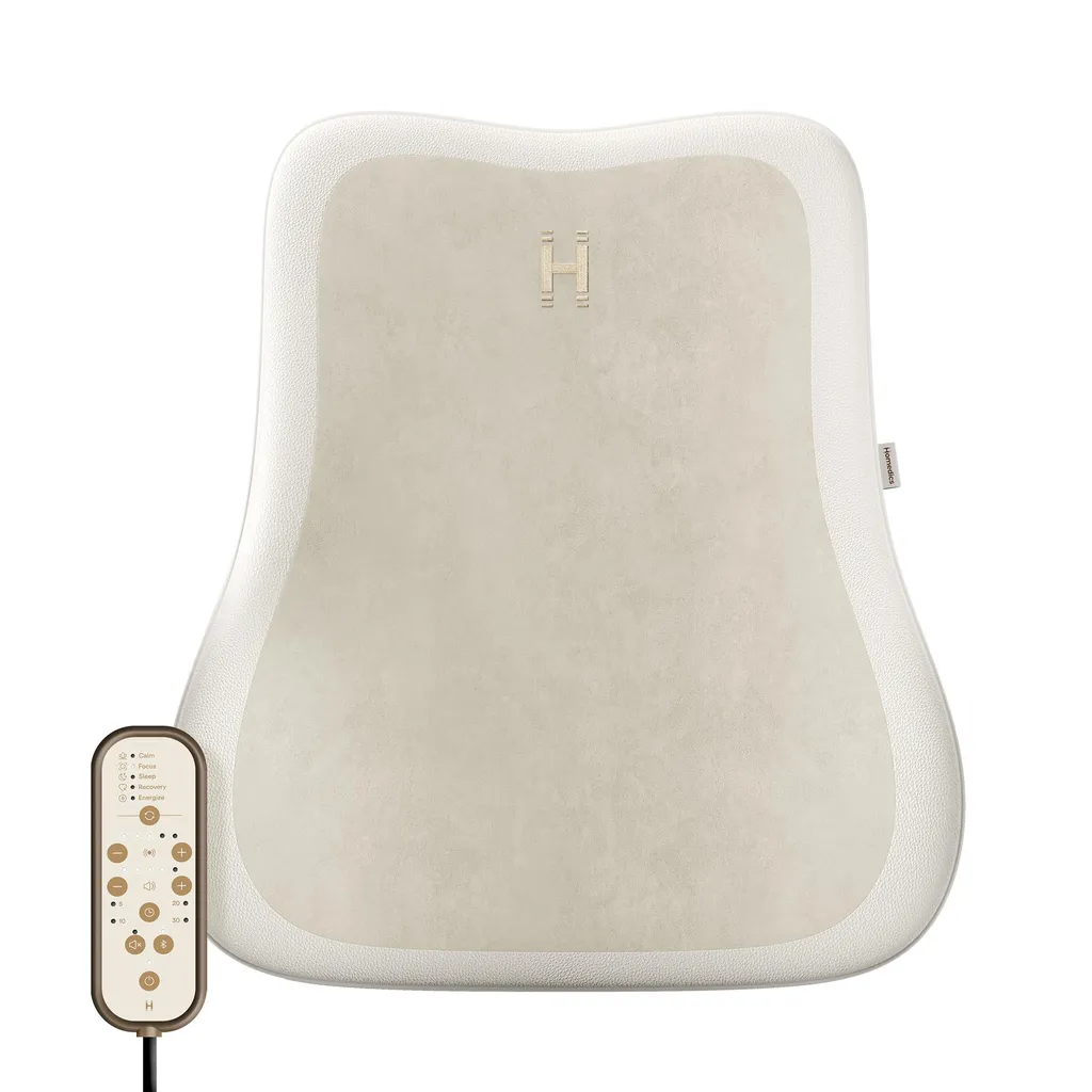 Coussin Massant Connecté Homedics BVA-HB150-EB avec 5 Modes de Soin