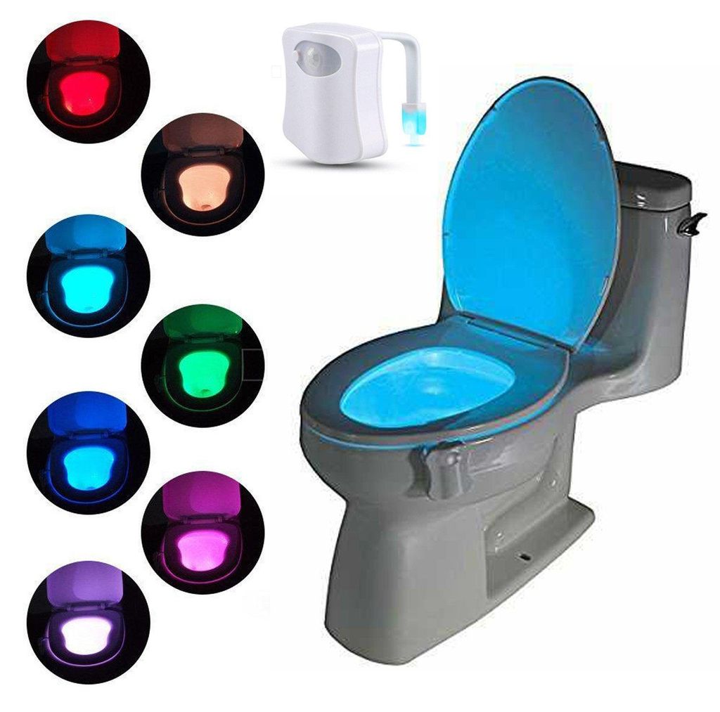 LED WC Licht mit Sensor, Nachtlicht Toilette 8 Farben, Produktbild 