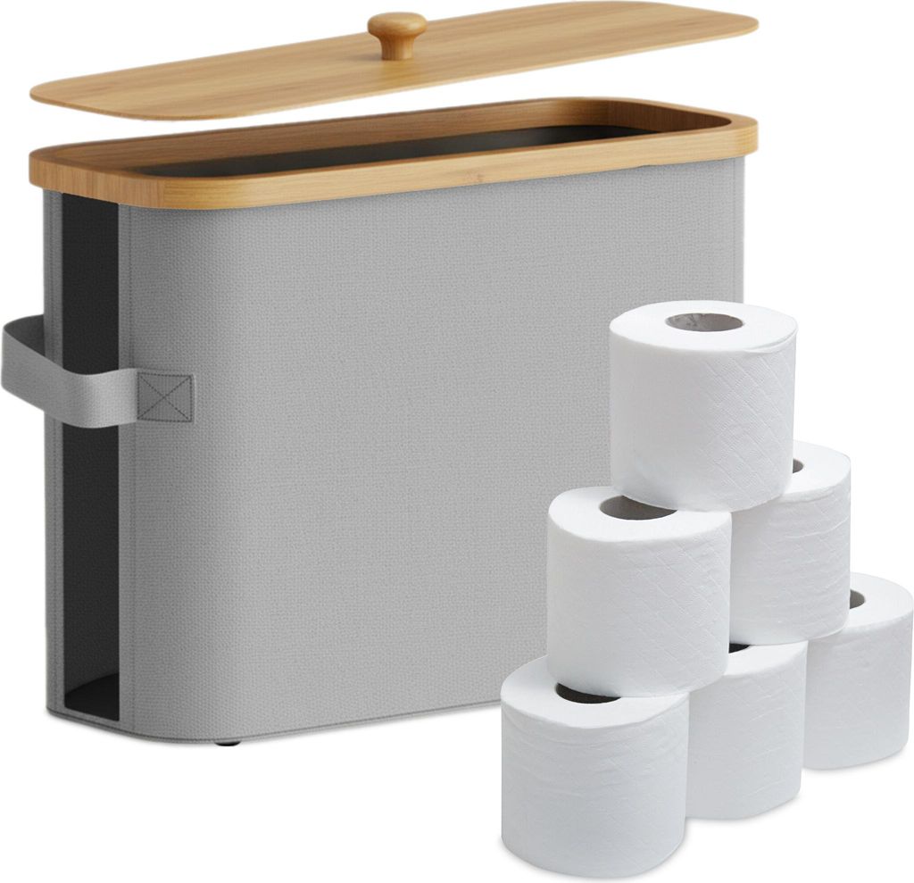 Relaxdays Toilettenpapier Aufbewahrung, 12 Rollen, HxBxT: Produktbild 