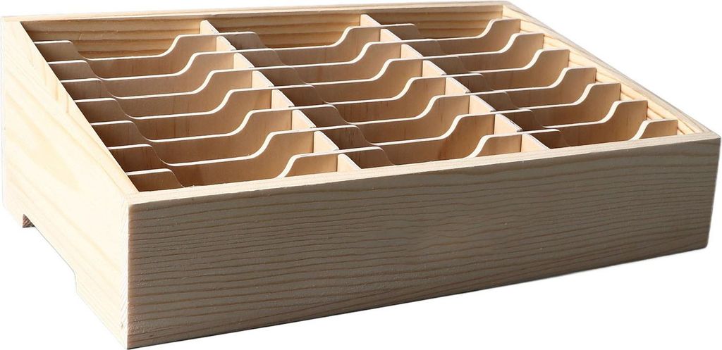 24 Grid hölzernen Desktop Storage Box Handy-Management-Organisator Büro Sitzung Finishing Multi Rack