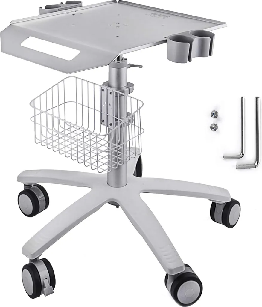 Desserte de salon mobile pour coiffeur, station de travail en acier réglable
