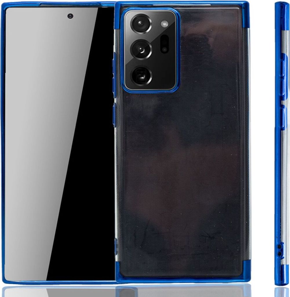 Handyhülle für Samsung Galaxy Note 20 Ultra Blau - Clear - TPU Silikon Case Backcover Schutzhülle in Transparent Blau