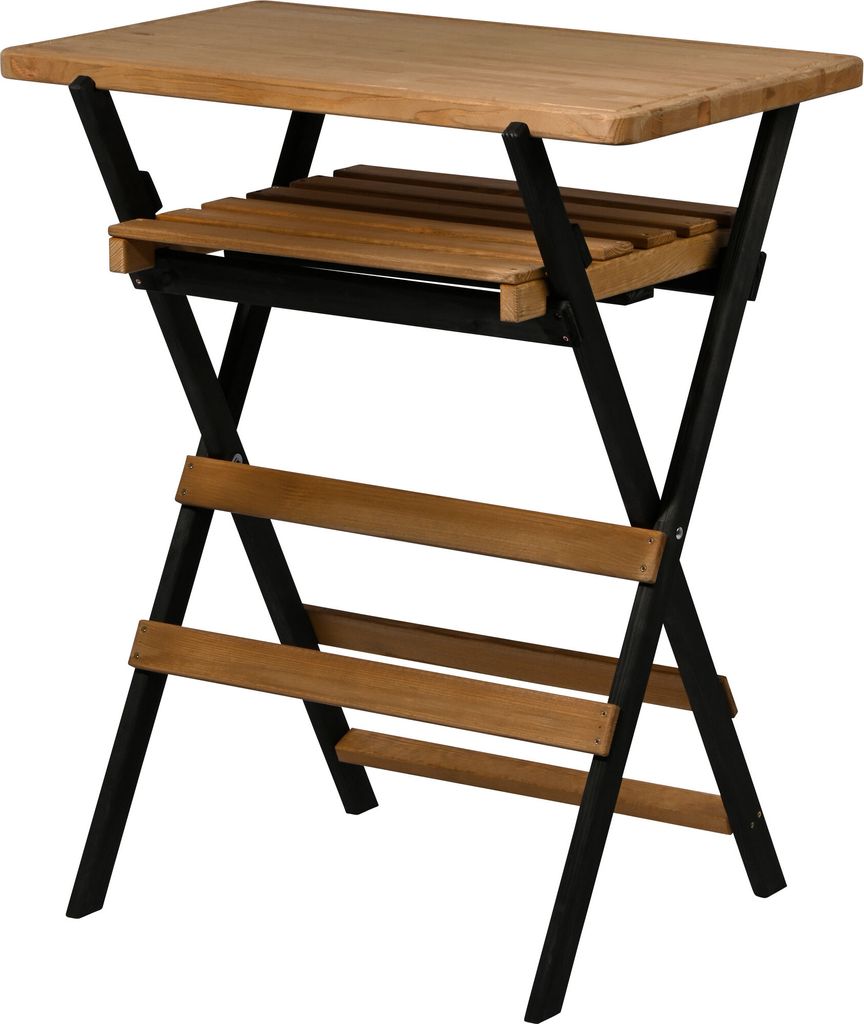 dobar Klappbarer BBQ Multifunktionstisch, Holz, ca. 70x44x81 cm