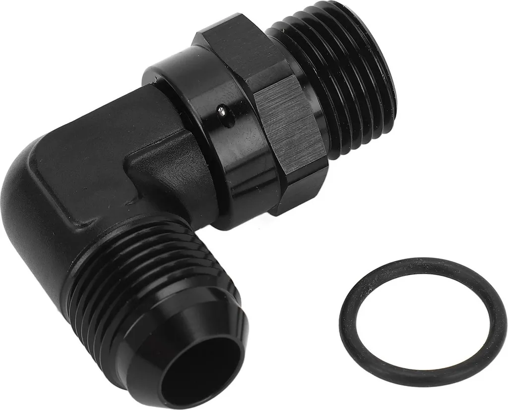 Raccordo 90 Gradi 10AN a 10ORB in Alluminio Nero - Performance Top