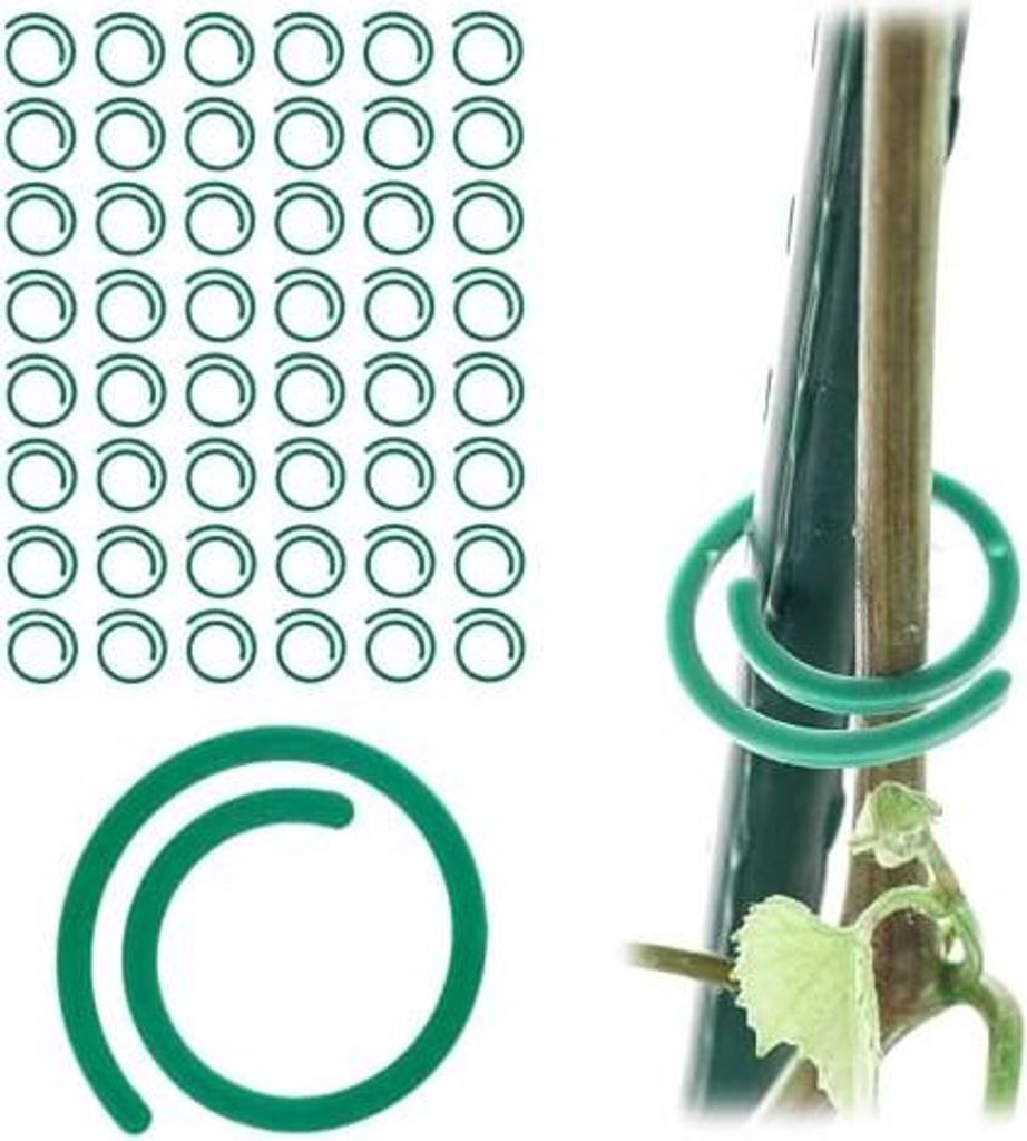 KADAX Pflanzenclips, Pflanzenklammern für Kletterpflanzen und Rankhilfen, Zubehör zur Unterstützung von Tomaten im Garten und Gewächshaus (Spir...