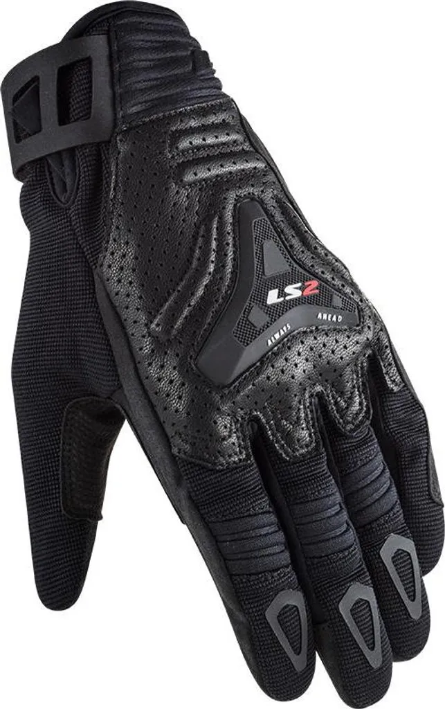 Gants Moto Tout-Terrain LS2 Homme Noir S - Équipement Cross et Enduro