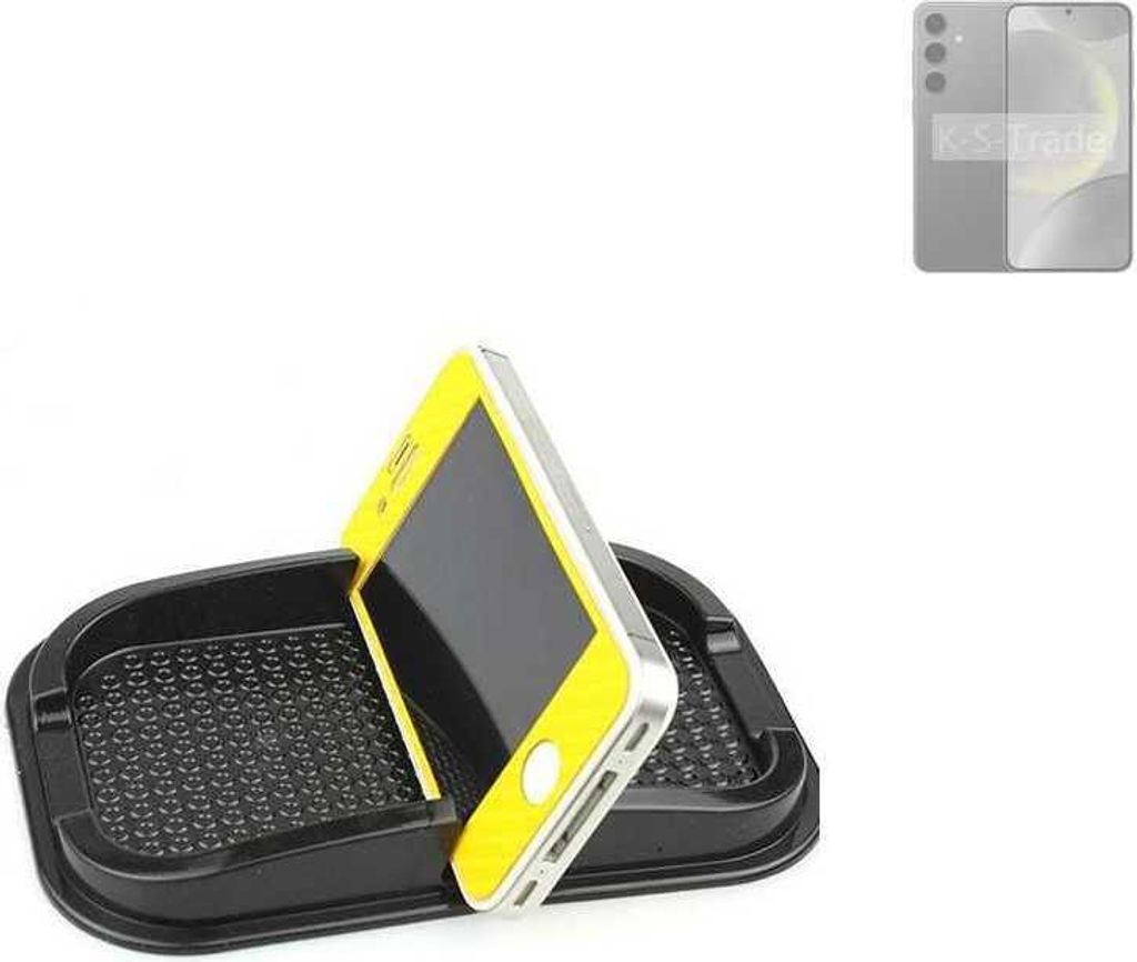 K-S-Trade Auto Anti Rutsch Matte Smartphone-Halter kompatibel mit Samsung Galaxy S24 Exynos Haft Pad Armaturenbrett Handy-Halterung Silikon
