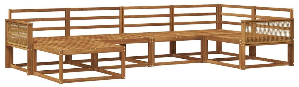 vidaXL Outdoor-Sofagarnitur 6 pcs Natur Massivholz Akazie