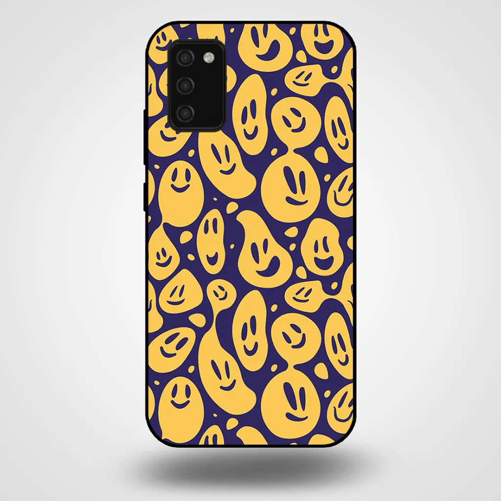 Custodia Samsung A03s Smartphonica - Design Emoji Viola Giallo