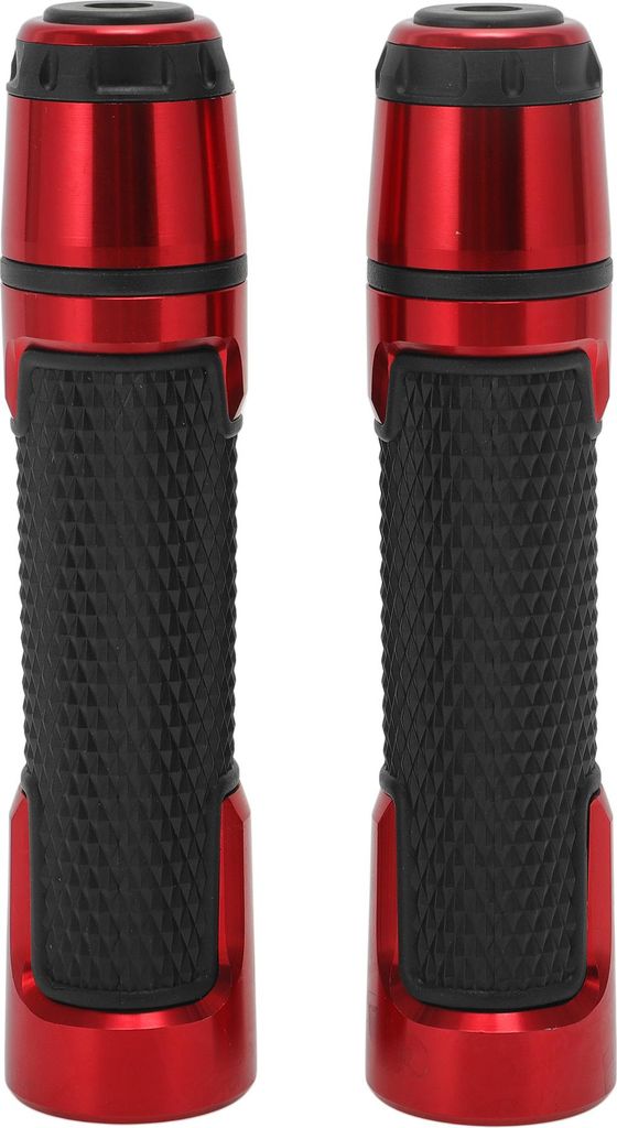 7/8" 22mm 15/16" 24mm Universelle Motorrad Handgriffe Abdeckung Aluminiumlegierung Gummi Lenker Endgriffe für Motorroller Scooter Fahrrad ATV Rot ...