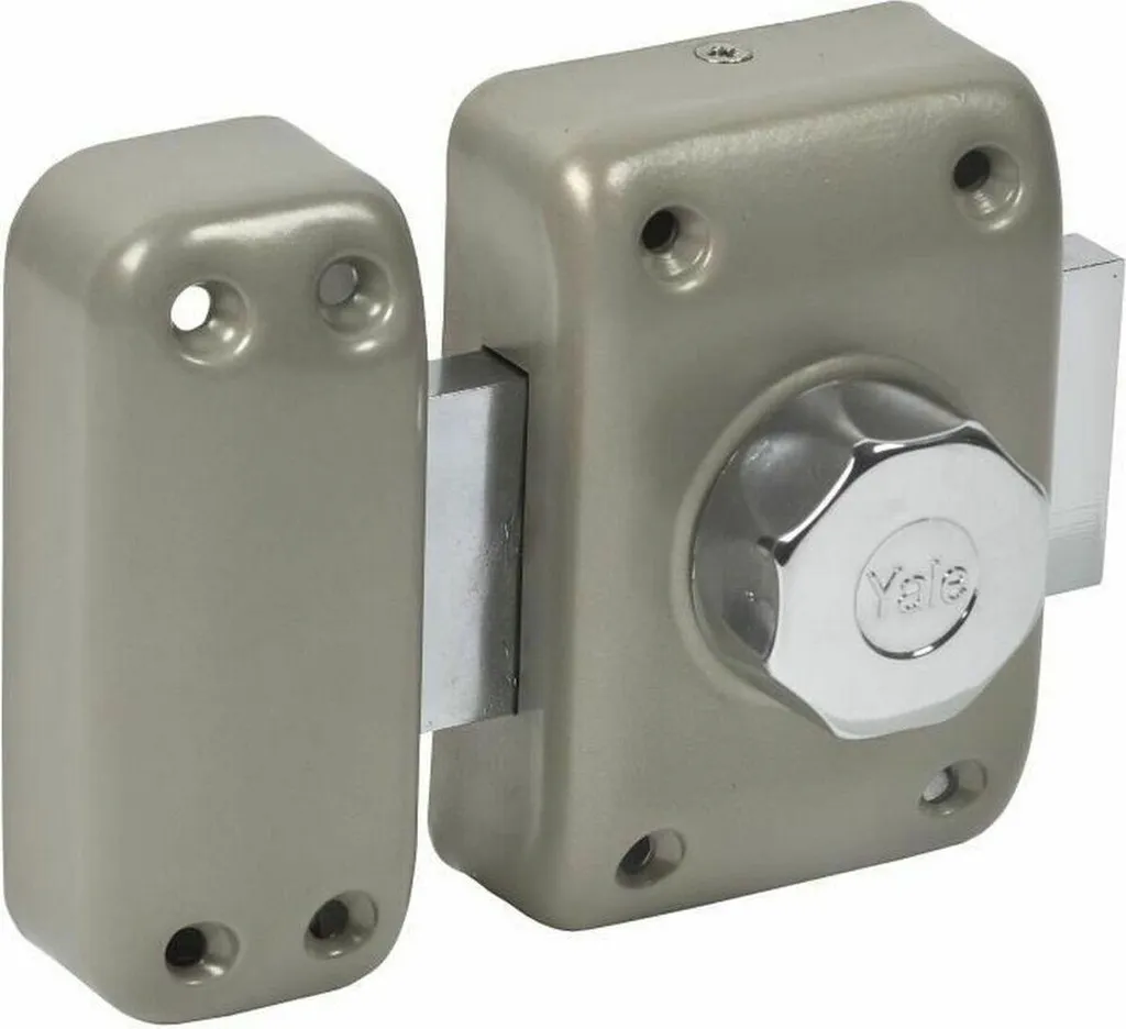 Serrure en applique Yale YV20BTS Beige idéale pour porte de service