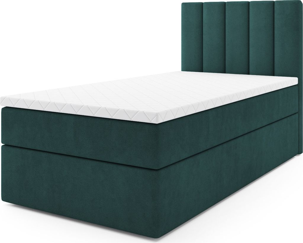 MR GROUP Boxspringbett LATINA MINI 90x200 rechts Kinderbett Jugendbett Einzelbetten Bett mit Stauraum Polsterbett Matratze Topper H3 Schlafzimmer g...