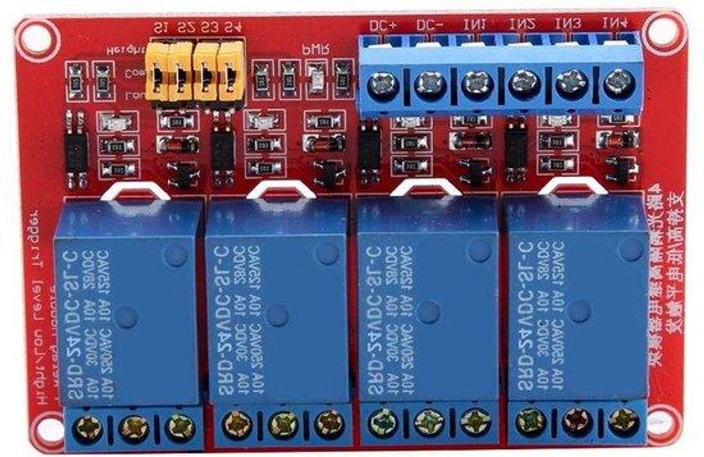 24V 4-Kanal Optocoupler-Modul mit Hoch- und Tieftriggeregelung