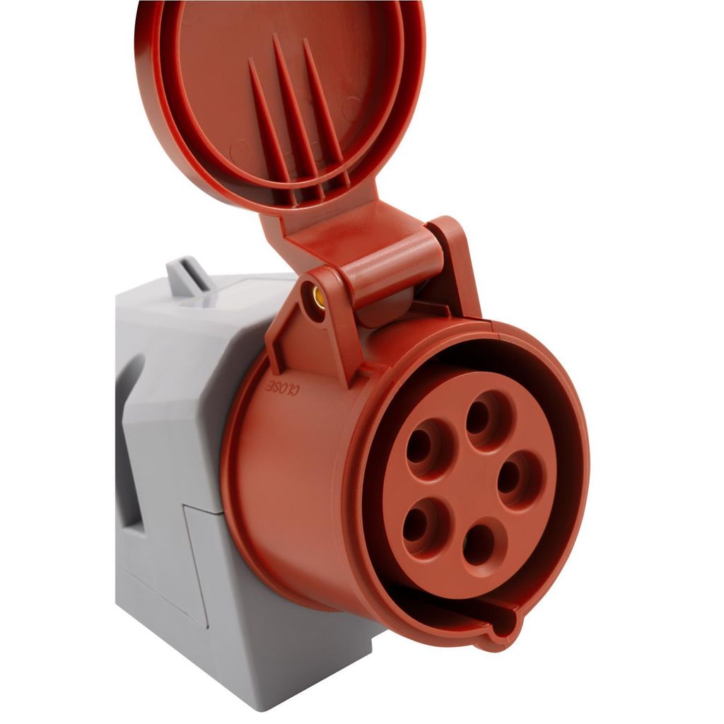 MC POWER CEE-Steckdose, Kupplung, Wandmontage, IP44, 415V, 16A, 5-polig