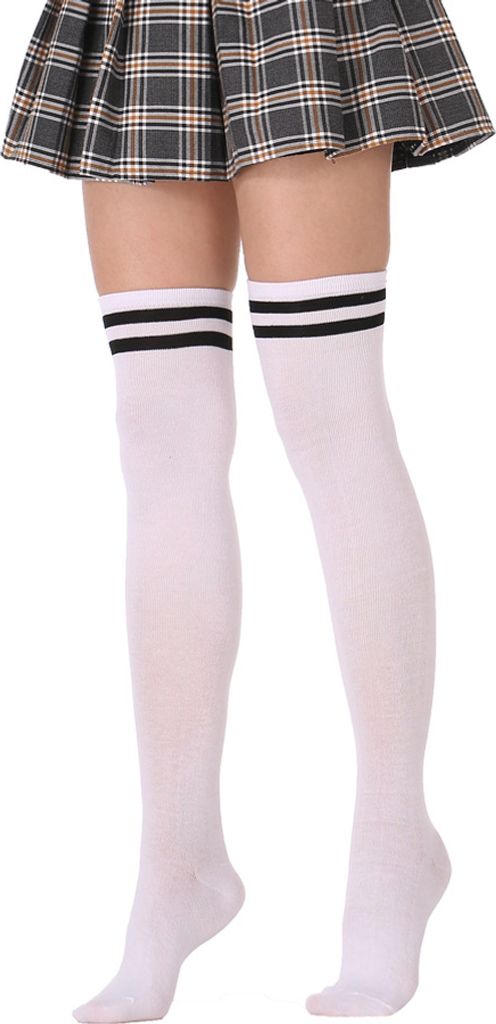 ASKSA Damen Overknee Strümpfe Kniestrümpfe Lange Gestreifte Produktbild 