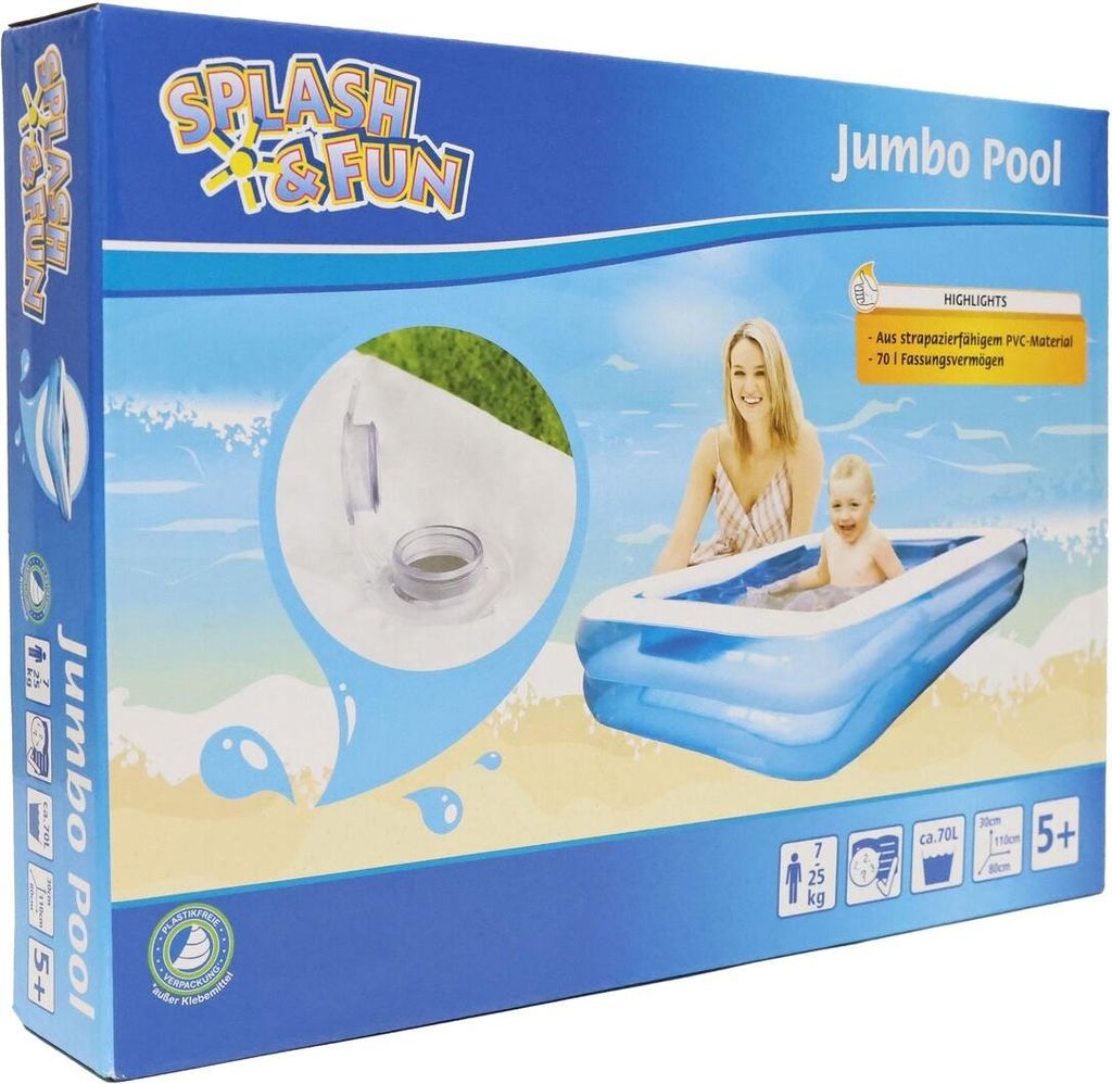 Splash & Fun SF Jumbo Pool 110x80x30cm Produktbild 