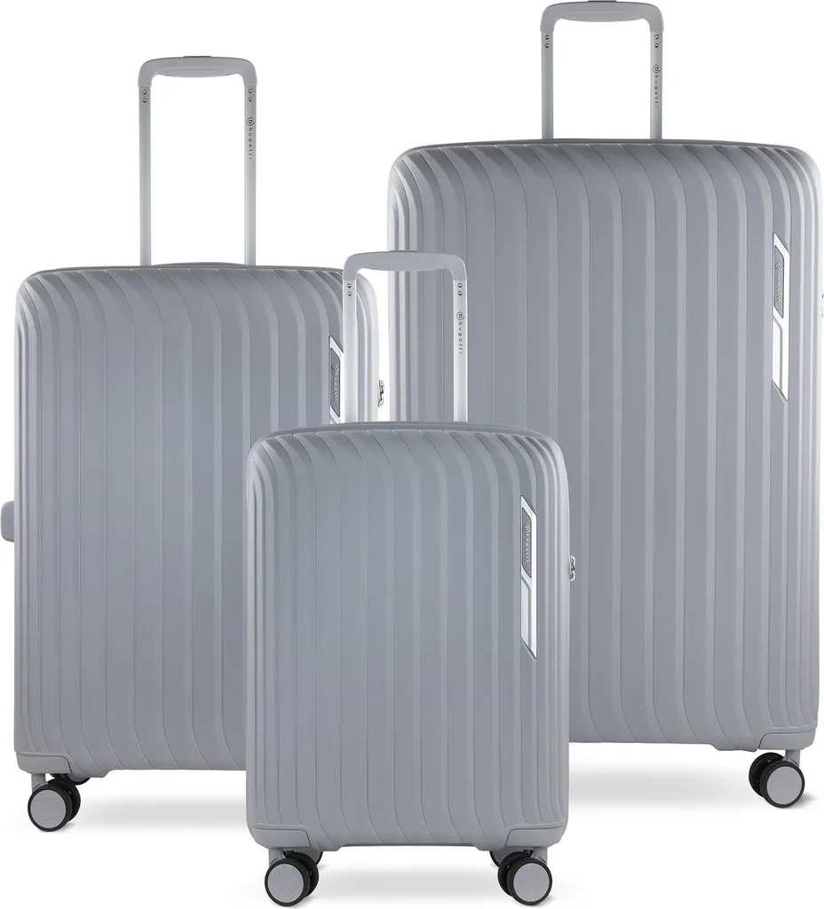 Trolley rigide bugatti Hera taille M Gris Clair valise de soute 66cm