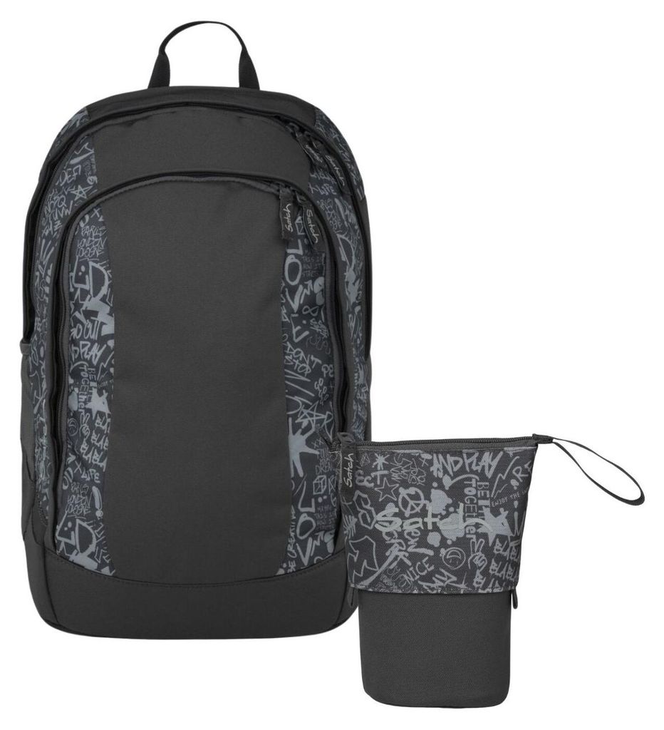 Satch, Schulrucksack-Set AIR Street Ink 2-teilig
