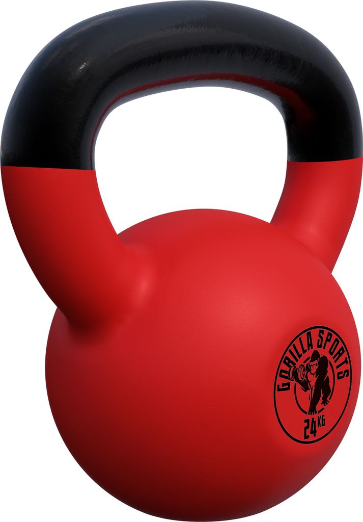 GORILLA SPORTS Kettlebell 2–32 kg – Gusseisen Kugelhantel mit Vinylbeschichtung, Bodenschonend – Einzeln oder Set – Home Gym, Fitness, Kr...