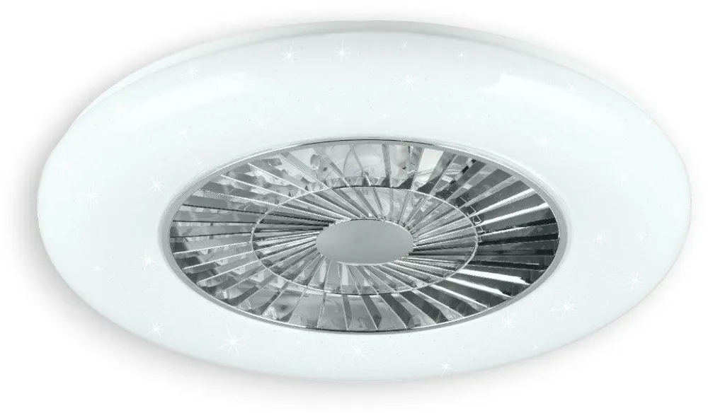 Luminaire ventilateur 40W Visby effet scintillant pour air chaud et froid