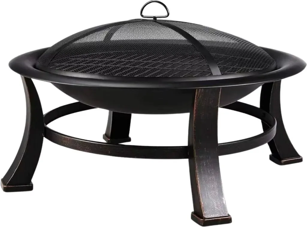 Foyer extérieur pour terrasse et jardin 76 cm avec barbecue Bolt Edge