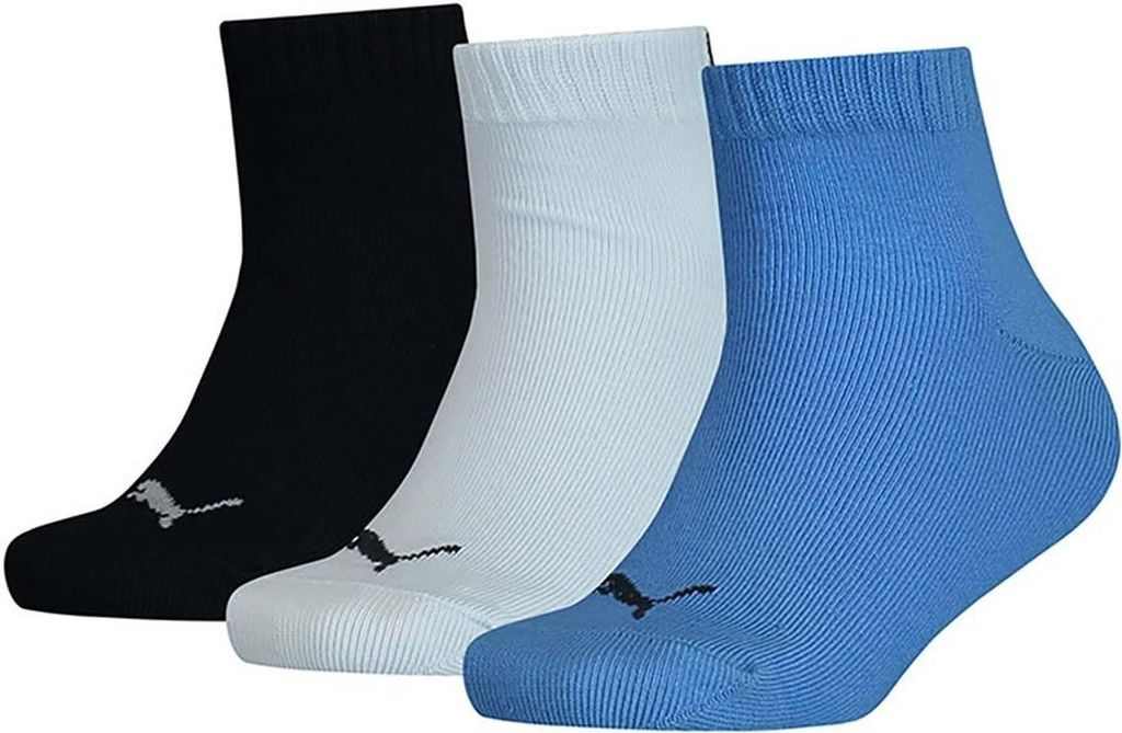 PUMA Kids Quarter 3er-Pack rosa/graue Socken Mehrfarbig 27-30