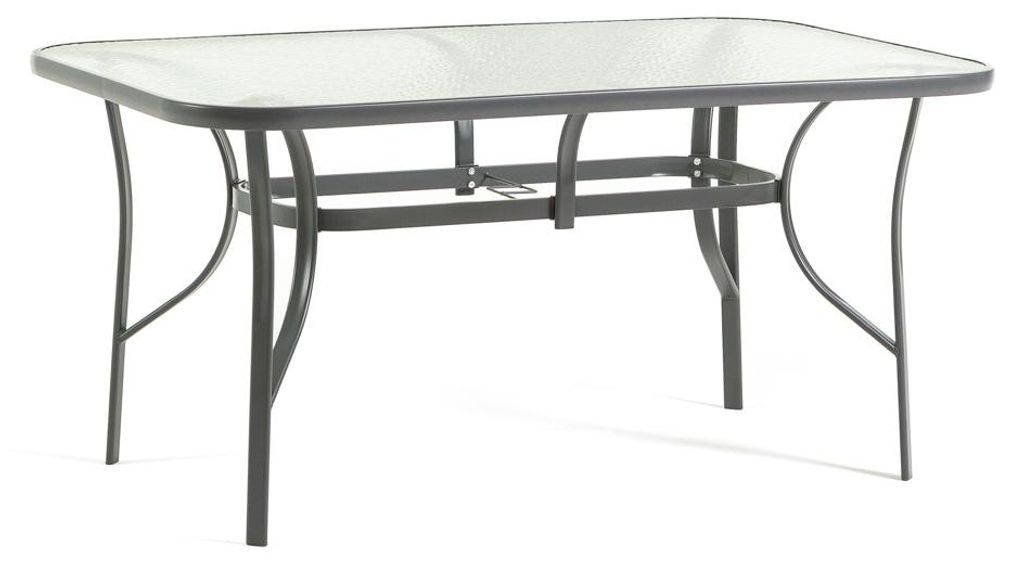 Tavolo da giardino rettangolare 150x90 in acciaio con piano Immagine del prodotto 
