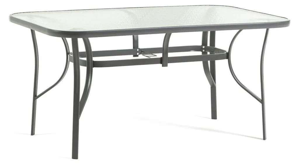Table de jardin Dario 150x90 acier : stable et facile à entretenir